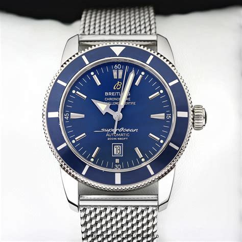 breitling superocean milanese|used breitling superocean for sale.